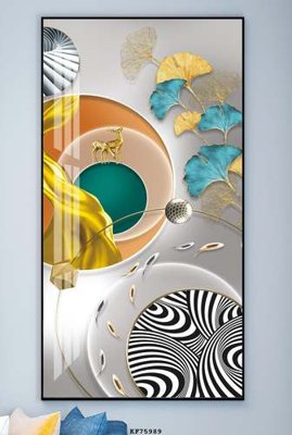 Tải file File tranh hiện đại pha lê gương KF75989 (gốc) chủ đề tâm linh