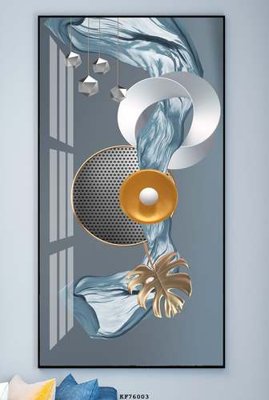 File tranh File tranh hiện đại pha lê gương KF76003 (bản gốc) treo tường