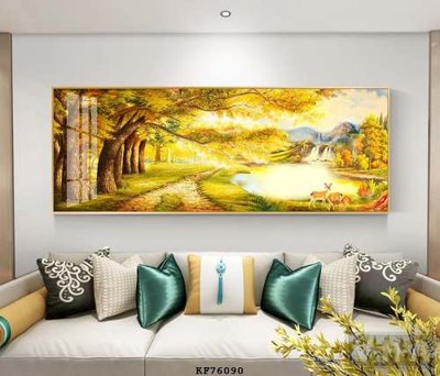 File in lụa File tranh hiện đại pha lê gương KF76090 (tân cổ điển) File tranh hiện đại pha lê gương KF76090