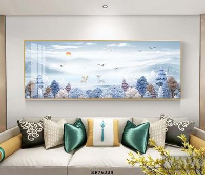 File in trần File tranh hiện đại pha lê gương KF76339 (file gốc) phong thủy