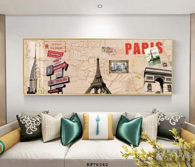 File gốc File tranh hiện đại pha lê gương KF76342 (in lụa) tranh mã đáo