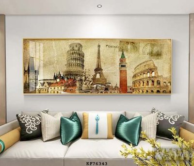 File gốc in mica File tranh hiện đại pha lê gương KF76343 chất lượng