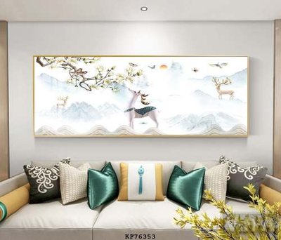 Tải file File tranh hiện đại pha lê gương KF76353 (gốc) chủ đề hoa sen