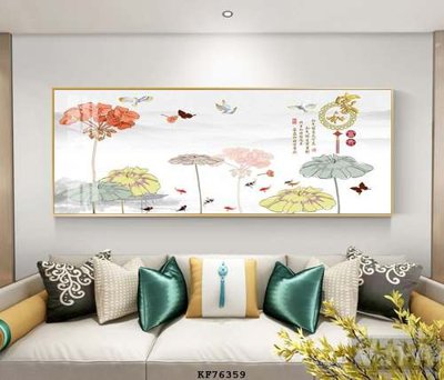 File in trần File tranh hiện đại pha lê gương KF76359 (bản gốc) phong cảnh