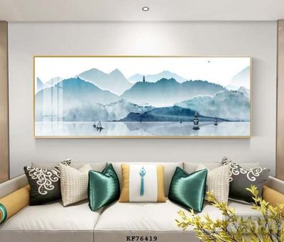 Hình ảnh file gốc in trần nhà File tranh hiện đại pha lê gương KF76419