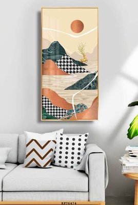 File gốc File tranh hiện đại pha lê gương KF76474 (trang trí) cho phòng khách