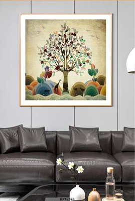 File ảnh File tranh hiện đại pha lê gương KF76581 (gốc) in PP, decal