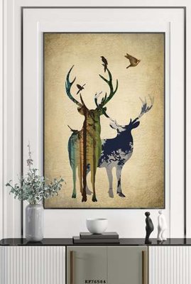 File gốc File tranh hiện đại pha lê gương KF76584 (in lụa) tranh mã đáo