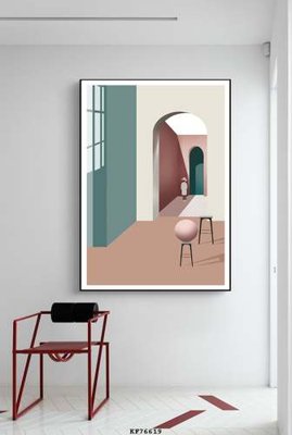 Chi tiết file ảnh File tranh hiện đại pha lê gương KF76619 sắc nét