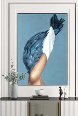 File gốc File tranh hiện đại pha lê gương KF76729 (in lụa) tranh mã đáo