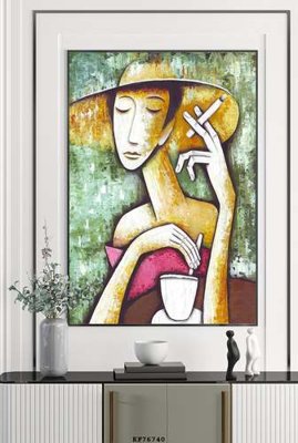 File tranh gốc PSD File tranh hiện đại pha lê gương KF76740 còn nguyên layer