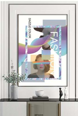 File gốc File tranh hiện đại pha lê gương KF76835 (chuẩn CMYK) cho nhà in