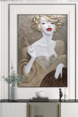 Download file File tranh hiện đại pha lê gương KF76838 (gốc) in mica đèn LED