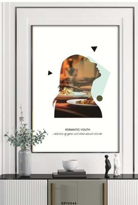 File in mica File tranh hiện đại pha lê gương KF76844 (bản gốc) làm vách ngăn