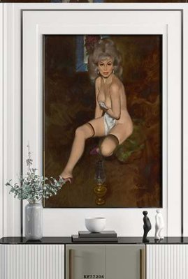 File tranh File tranh hiện đại pha lê gương KF77206 (bản gốc) in lụa 3D