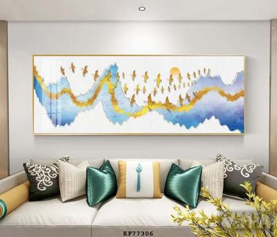 File tranh File tranh hiện đại pha lê gương KF77306 (gốc) in vải canvas