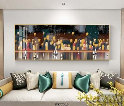 File gốc File tranh hiện đại pha lê gương KF77313 (in lụa) chi tiết cao