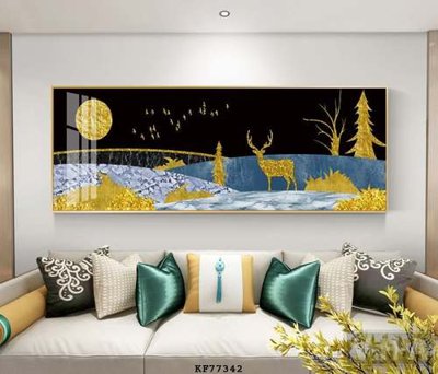 File gốc File tranh hiện đại pha lê gương KF77342 (ảnh chi tiết) để in lụa