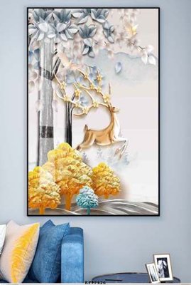 File gốc File tranh hiện đại pha lê gương KF77426 (in 3D) cho trang trí