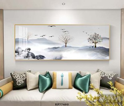 Ảnh gốc file in lụa File tranh hiện đại pha lê gương KF77480 chi tiết