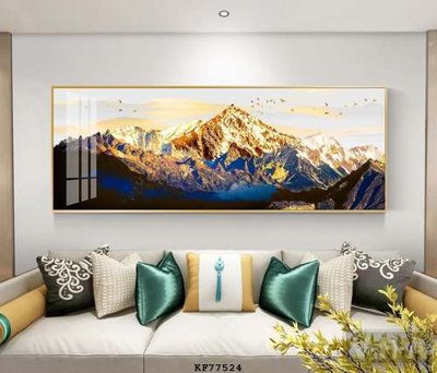 File gốc File tranh hiện đại pha lê gương KF77524 (in lụa) hoa văn cổ điển