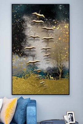 File gốc File tranh hiện đại pha lê gương KF77548 (in tráng gương) ốp tường