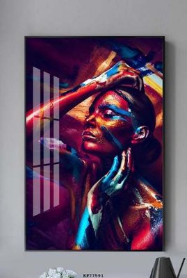 File gốc File tranh hiện đại pha lê gương KF77591 (ảnh chi tiết) để in lụa