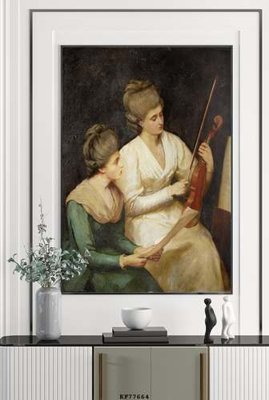 File tranh File tranh hiện đại pha lê gương KF77664 (bản gốc) in lụa dán tường