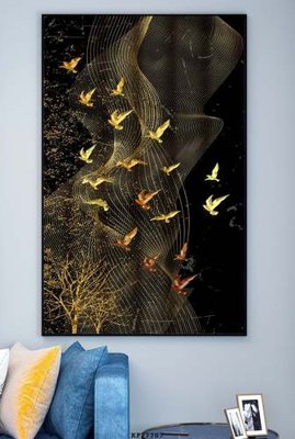 File gốc in tráng gương File tranh hiện đại pha lê gương KF77707 chi tiết