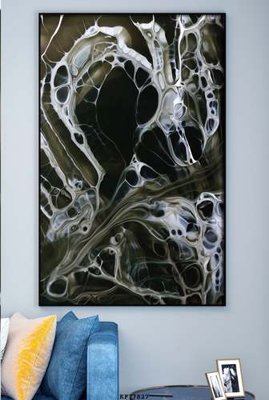 File in trần File tranh hiện đại pha lê gương KF77827 (file gốc) hoa văn 3D