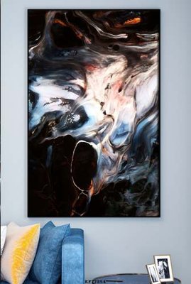 File tranh gốc in trần nhà File tranh hiện đại pha lê gương KF77854 3D