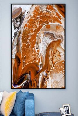 File in ấn File tranh hiện đại pha lê gương KF78036 (bản gốc) cao cấp