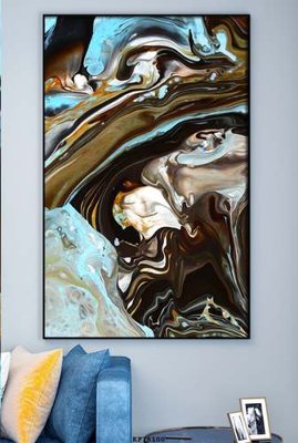 File tranh in trần 3D File tranh hiện đại pha lê gương KF78100 (ảnh gốc)