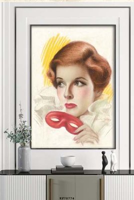 File gốc File tranh hiện đại pha lê gương KF78774 (in lụa) tranh mã đáo