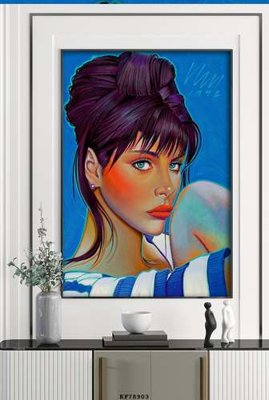 File tranh File tranh hiện đại pha lê gương KF78903 (bản gốc) in lụa 3D