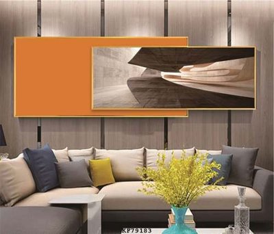 File in trần File tranh hiện đại pha lê gương KF79183 (bản gốc) mây trời