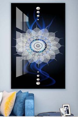 File gốc in ấn File tranh hiện đại pha lê gương KF79341 chuẩn màu CMYK