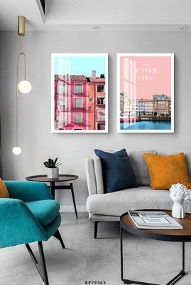 File in ấn File tranh hiện đại pha lê gương KF79363 chuyên nghiệp