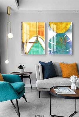 Download file gốc File tranh hiện đại pha lê gương KF79420 (in mica) trong suốt