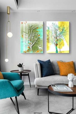 File tranh gốc File tranh hiện đại pha lê gương KF79427 (sắc nét từng chi tiết)