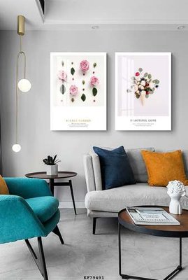 File in mica File tranh hiện đại pha lê gương KF79491 (bản gốc) làm vách ngăn