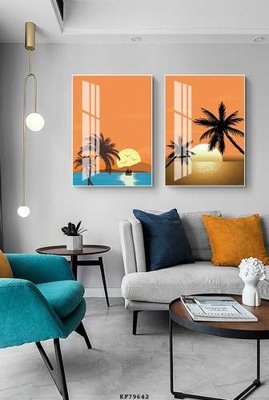 File gốc File tranh hiện đại pha lê gương KF79642 (trang trí) phòng làm việc