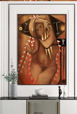 File gốc in ấn File tranh hiện đại pha lê gương KF79783 chuẩn màu CMYK