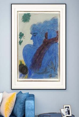 File tranh gốc in trần nhà File tranh hiện đại pha lê gương KF79826 3D