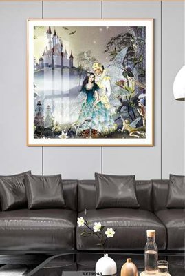 File gốc File tranh hiện đại pha lê gương KF79989 (vector) cho in ấn