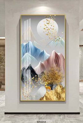File in trần File tranh hiện đại pha lê gương KF80059 (file gốc) chủ đề vũ trụ