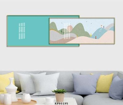 File in mica File tranh hiện đại pha lê gương KF80195 (bản gốc) làm vách ngăn