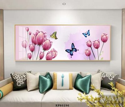 File gốc File tranh hiện đại pha lê gương KF80296 (ảnh chi tiết) để in trần