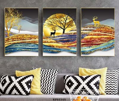 File gốc File tranh hiện đại pha lê gương KF80305 (in tráng gương) hiện đại