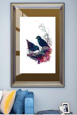 Hình ảnh file gốc File tranh hiện đại pha lê gương KF80348 cho in UV